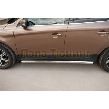 Пороги труба d57 вариант 2 РусСталь для Volvo XC60 2008-2013