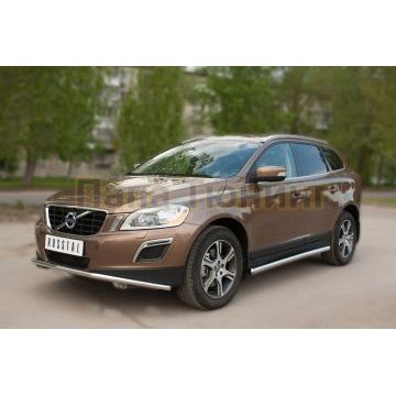Пороги труба d57 вариант 3 РусСталь для Volvo XC60 2008-2013