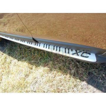 Пороги алюминиевые с накладкой OEM Tuning для Volvo XC60 2014-2017