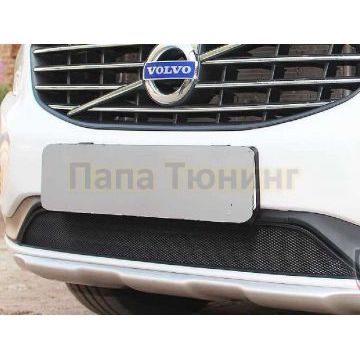 Защита радиатора черная РусСталь для Volvo XC60 2014-2017