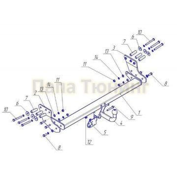 Фаркоп Avtos для Volvo XC70 2007-2016