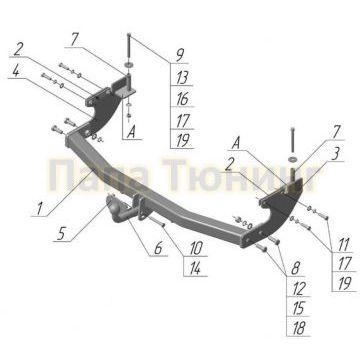 Фаркоп Avtos для Great Wall Hover 2006-2010