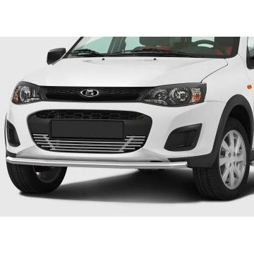 Защита переднего бампера 42 мм Rival для Lada Kalina Cross 2013-2018