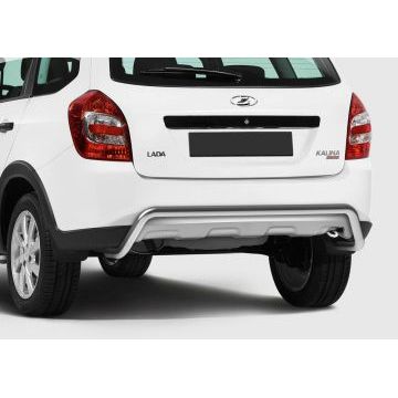 Защита заднего бампера скоба 42 мм Rival для Lada Kalina Cross 2014-2018