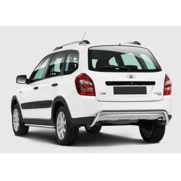 Защита заднего бампера скоба 42 мм Rival для Lada Kalina Cross 2014-2018