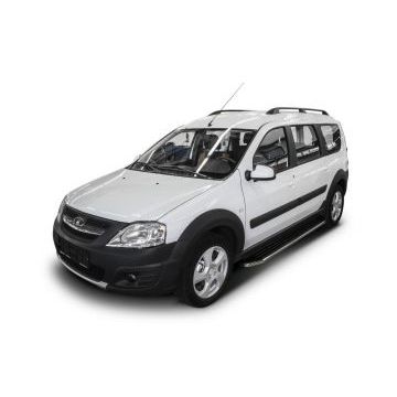 Пороги алюминиевые Rival Premium для Lada Largus/Largus Cross 2012-