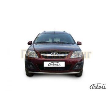 Защита переднего бампера 42 мм Slitkoff для Lada Largus 2012- Защита переднего бампера 42 мм Slitkoff для Lada Largus 2012-