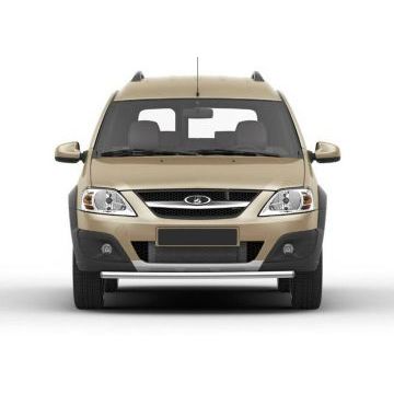 Защита переднего бампера 42 мм Rival для Lada Largus Cross 2014-