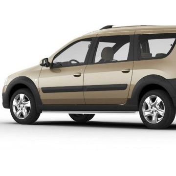 Защита штатных порогов 42 мм Rival для Lada Largus Cross 2014-