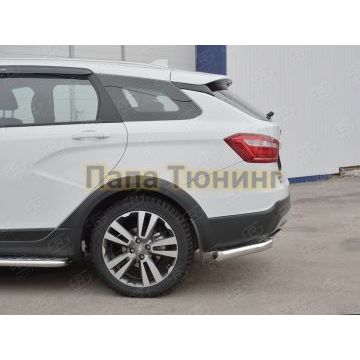Защита задняя уголки d57 РусСталь для Lada Vesta Cross 2017-