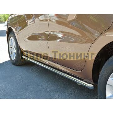Пороги труба d42 вариант 1 РусСталь для Lada X-RAY 2016-