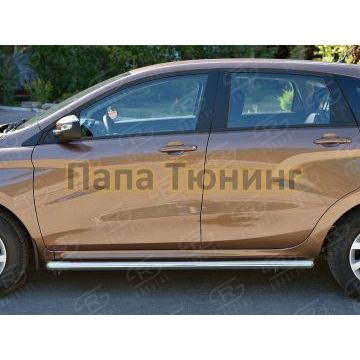 Пороги труба d57 вариант 3 РусСталь для Lada X-RAY 2016-