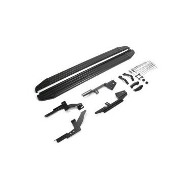 Пороги алюминиевые Rival Black-Premium для Lada X-RAY 2016-