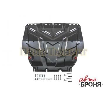 Защита картера + КПП сталь 2 мм АвтоБРОНЯ для Ford Focus, V - все 2005-2011/Ford Focus, V - все 2011-2015/Ford Focus, V - все 2015-/Ford Grand C-Max, V - 1.6 2010-2015/Ford Kuga, V - 2.0d 2008-2013/Ford С-Max, V - 1.6; 1.8; 2.0 2003-2010