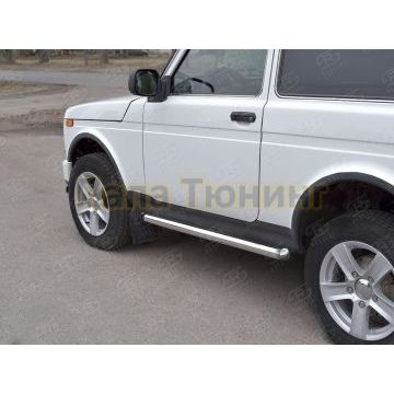 Пороги труба d57 вариант 3 РусСталь для ВАЗ 4x4 Urban 2015-