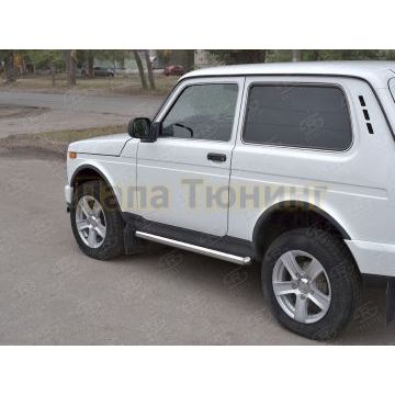 Пороги труба d57 вариант 3 РусСталь для ВАЗ 4x4 Urban 2015-