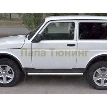 Пороги труба d57 вариант 3 РусСталь для ВАЗ 4x4 Urban 2015-