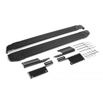 Пороги алюминиевые Rival Black New для Нива ВАЗ 2121/Urban 1973-