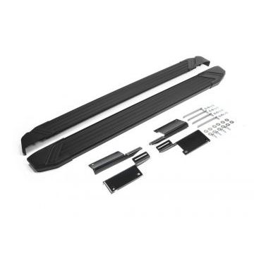 Пороги алюминиевые Rival Black New для Нива ВАЗ 2131/Urban 5D 1993-