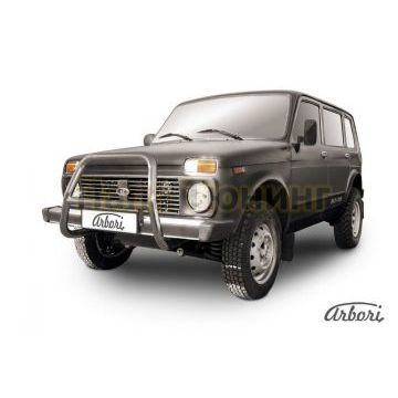 Защита передняя высокая 57 мм Slitkoff для Нива ВАЗ 2131 1993- Защита передняя высокая 57 мм Slitkoff для Нива ВАЗ 2131 1993-