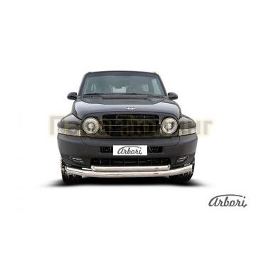 Защита передняя двойная 76-57 мм Slitkoff для Тагаз Tager 2008-2014