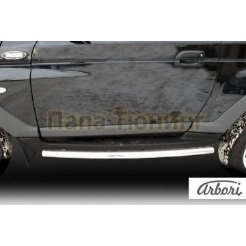 Защита штатных порогов труба 57 мм Slitkoff для Тагаз Tager 2008-2014