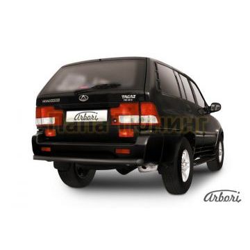 Защита заднего бампера чёрная сталь 57 мм Slitkoff для Тагаз Road Partner 2008-2011 Защита заднего бампера чёрная сталь 57 мм Slitkoff для Тагаз Road Partner 2008-2011