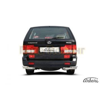 Защита задняя двойные уголки 57-42 мм Slitkoff для Тагаз Road Partner 2008-2011 Защита задняя двойные уголки 57-42 мм Slitkoff для Тагаз Road Partner 2008-2011