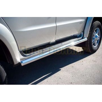 Пороги труба d57 вариант 3 РусСталь для УАЗ Патриот 3163 2005-2014