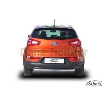 Защита заднего бампера 57 мм Slitkoff для Kia Sportage 2010-2015 Защита заднего бампера 57 мм Slitkoff для Kia Sportage 2010-2015