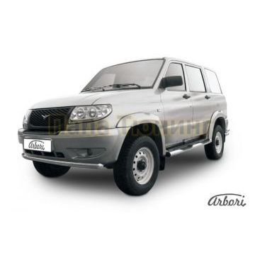 Защита переднего бампера 57 мм Slitkoff для УАЗ 3163 Патриот 2005-2014 Защита переднего бампера 57 мм Slitkoff для УАЗ 3163 Патриот 2005-2014