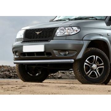 Защита переднего бампера 76 мм Rival для УАЗ 3163 Патриот 2005-2014