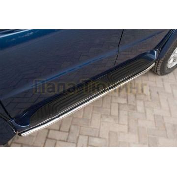 Защита штатных порогов d42 РусСталь для УАЗ Патриот 2015-