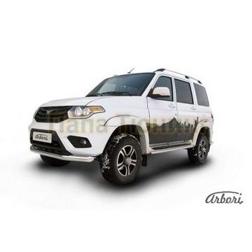 Защита переднего бампера 57 мм Slitkoff для УАЗ 3163 Патриот 2015- Защита переднего бампера 57 мм Slitkoff для УАЗ 3163 Патриот 2015-