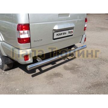 Защита заднего бампера центральная 76 мм ТСС для УАЗ Патриот Пикап 2015- Защита заднего бампера центральная 76 мм ТСС для УАЗ Патриот Пикап 2015-