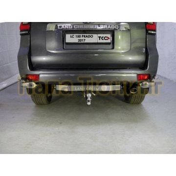 Фаркоп ТСС оцинкованный, надпись Land Cruiser, шар E нержавеющий для Toyota Land Cruiser 150 2009-