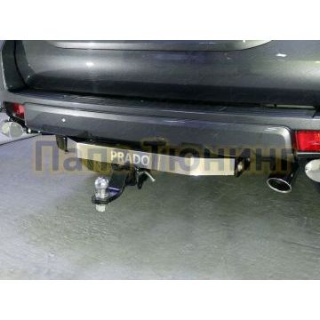 Фаркоп ТСС оцинкованный, надпись Prado, шар E нержавеющий для Toyota Land Cruiser 150 2009-