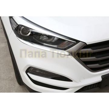 Декоративные накладки под фары OEM Tuning для Hyundai Tucson 2015-2018