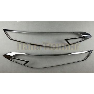 Накладки на передние фары OEM Tuning для Hyundai Tucson 2015-2018 Накладки на передние фары OEM Tuning для Hyundai Tucson 2015-2018