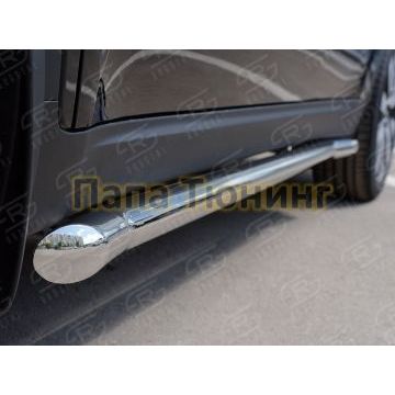 Пороги труба d57 вариант 1 РусСталь для Kia Sportage 2016-2018