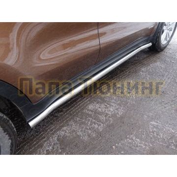 Пороги труба 60 мм ТСС для Kia Sportage 2016-2018