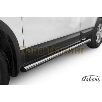 Защита штатных порогов труба 76 мм Slitkoff для Nissan Qashqai 2010-2014 Защита штатных порогов труба 76 мм Slitkoff для Nissan Qashqai 2010-2014