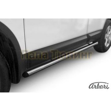 Защита штатных порогов труба 57 мм Slitkoff для Nissan Qashqai 2010-2014 Защита штатных порогов труба 57 мм Slitkoff для Nissan Qashqai 2010-2014