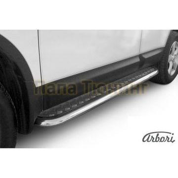 Пороги с площадкой алюминиевый лист 57 мм Slitkoff для Nissan Qashqai 2010-2014 Пороги с площадкой алюминиевый лист 57 мм Slitkoff для Nissan Qashqai 2010-2014