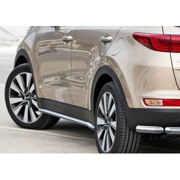 Защита штатных порогов 57 мм Rival для Kia Sportage 2016-2021