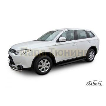 Защита передняя волна 57 мм Slitkoff для Mitsubishi Outlander 2014-2015 Защита передняя волна 57 мм Slitkoff для Mitsubishi Outlander 2014-2015