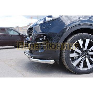 Защита передняя двойная d57-d42 РусСталь для Kia Sportage 2016-2021