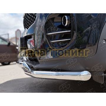 Защита передняя двойная 63-75х42 мм РусСталь для Kia Sportage 2016-2021