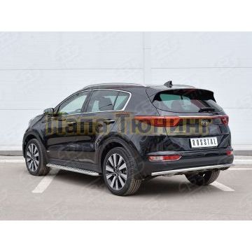 Защита заднего бампера d42 РусСталь для Kia Sportage 2016-2021
