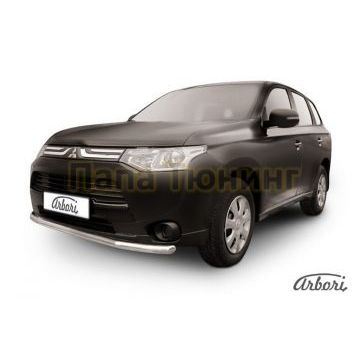 Защита переднего бампера 57 мм Slitkoff для Mitsubishi Outlander 2014-2015 Защита переднего бампера 57 мм Slitkoff для Mitsubishi Outlander 2014-2015